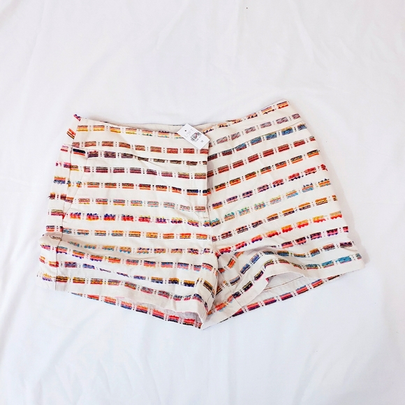 LOFT Pants - LOFT Multi Color Textured Shorts Size 10 NEW